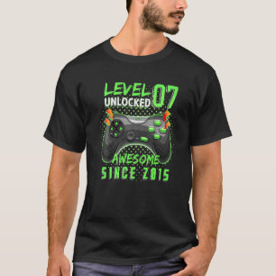 T-shirt Niveau 7 Déverrouillé Awesome 2015 jeu vidéo 7e na