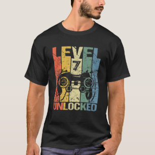 T-shirt Niveau 7 Déverrouillé Awesome 2015 Jeu Vidéo 7E Na