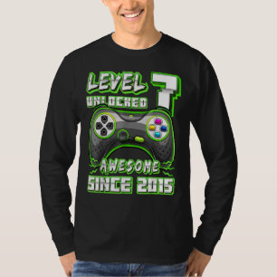 T-shirt Niveau 7 Déverrouillé Awesome 2015 jeu vidéo 7e na