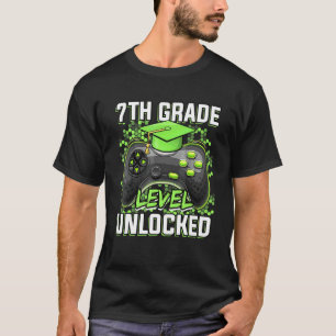 T-shirt Niveau 7e année débloqué jeu sur le retour en 7e a
