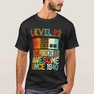 T-shirt Niveau 82 Déverrouillé stupéfiant depuis 1940 82e 