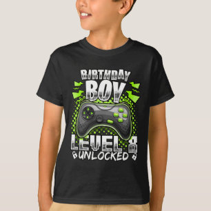 T-shirt Niveau 8 Débloqué Jeu Vidéo 8e Anniversaire Gamer