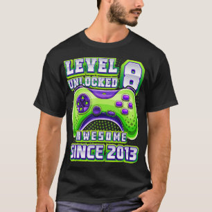 T-shirt Niveau 8 Déverrouillé Awesome 2013 Jeu vidéo 8e Na