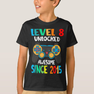 T-shirt Niveau 8 déverrouillé stupéfiant depuis 2015-8e an