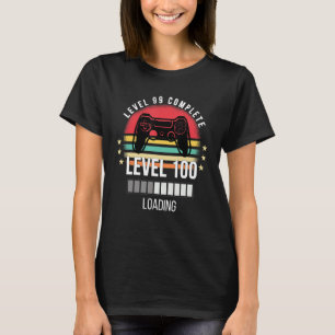 T-shirt Niveau 99 Jour d'anniversaire complet Vintage Jeu