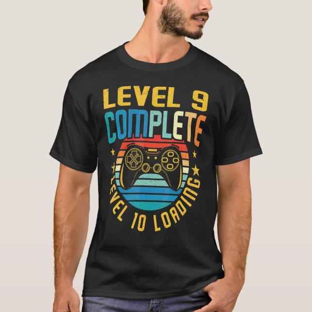 T-shirt Niveau 9 Complete Level 10 Loading 9th Birthday Vi (Devant)