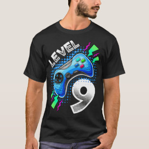 T-shirt Niveau 9 Contrôleur de jeu vidéo 9e Anniversaire G