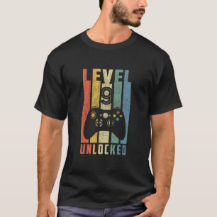 T-shirt Niveau 9 Débloqué 9e Anniversaire Joueur Vidéo Cad