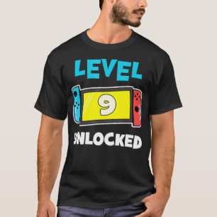 T-shirt Niveau 9 Gamer 9th Birthday Venin Video Gam