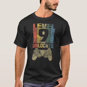 T-shirt Niveau 9 Jeux vidéo non bloqués 9th Birthday