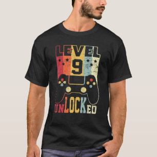 T-shirt Niveau 9 Jeux vidéo non bloqués 9th Birthday