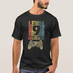 T-shirt Niveau 9 Jeux vidéo non bloqués 9th Birthday