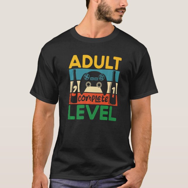 T-shirt Niveau Adulte 21 Complet Déverrouillé 21ème Annive (Devant)