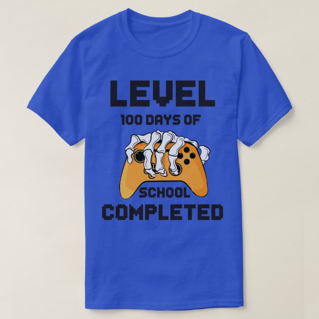 T-shirt Niveau amusant 100 jours d'école terminée Heureux  (Design devant)