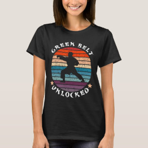 T-shirt Niveau Ceinture verte Déverrouillé Réussite Karate