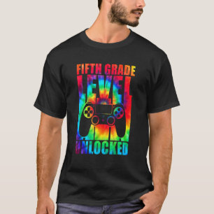 T-shirt Niveau cinquième débloqué Tie Dye Retour à l'école