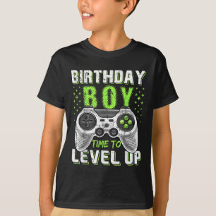 T-shirt Niveau Clic Up Anniversaire Jeu Vidéo Garçon Enfan