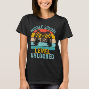 T-shirt Niveau collège débloqué jeu vidéo rétro dos