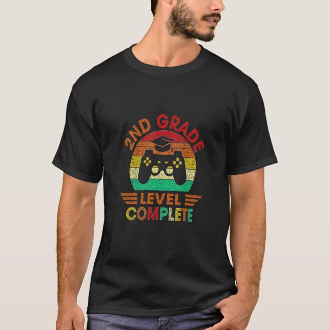 T-shirt Niveau de 2e année Jeux vidéo complets Bo (Devant)