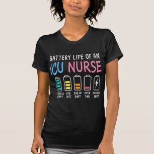 T-shirt Niveau de batterie d'un graphique d'humour d'infir
