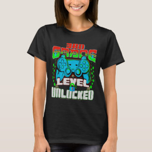 T-shirt Niveau de classe débloqué Jeu vidéo Retour à l'éco