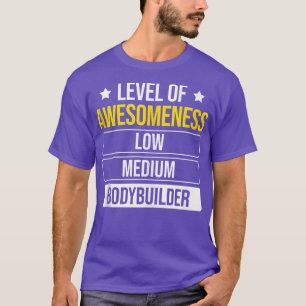 T-shirt Niveau De Compréhension Bodybuilder Fitness Gym De
