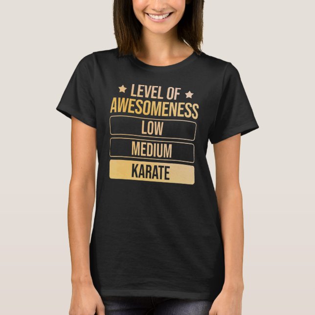T-shirt Niveau De Compréhension Karate (Devant)