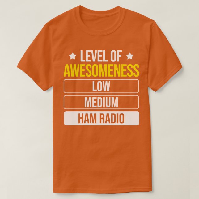 T-shirt Niveau De Connaissance Radio De Jambon (Design devant)