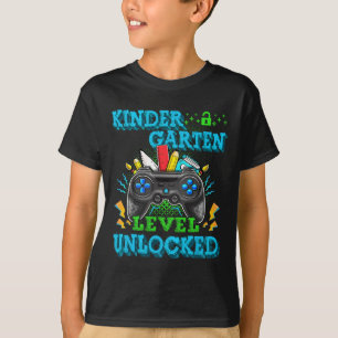 T-shirt Niveau de jardin d'enfants Jeu vidéo déverrouillé