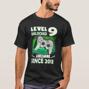 T-shirt Niveau de jeu 9 Déverrouillé Awesome 2013 9e anniv