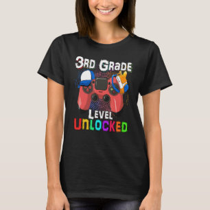 T-shirt Niveau de jeu vidéo déverrouillé Enseignant de 3e