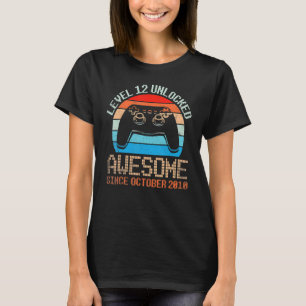 T-shirt Niveau de joueur 12 ans débloqué Awesome depuis Oc
