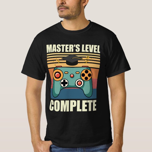 T-shirt Niveau de master terminé, diplôme de master, maste (Devant)