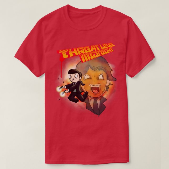 T-shirt Niveau de menace minuit (Design devant)