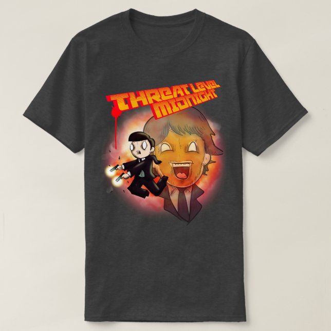 T-shirt Niveau de menace minuit (Design devant)