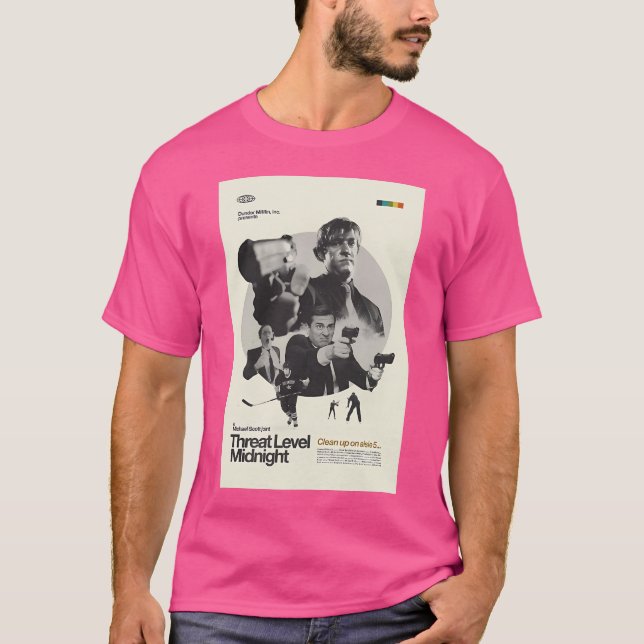T-shirt Niveau de menace minuit (Devant)