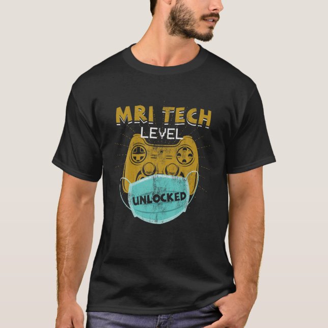 T-shirt Niveau de technologie IRM déverrouillé Amusant Nou (Devant)