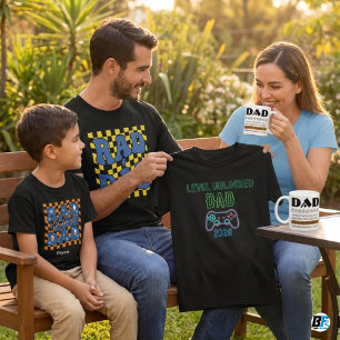 T-shirt Niveau Débloqué Papa 2026 Neon Gamer Grossesse A