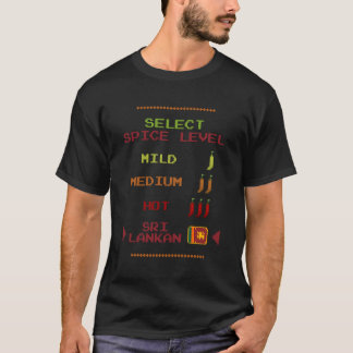T-shirt Niveau d'épices Moyen doux Hot Sri Lankan Retro Je