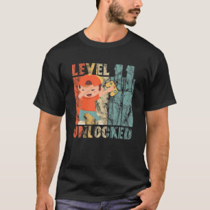 T-shirt Niveau Déverrouillé-11E Anniversaire Garçon Dabbin