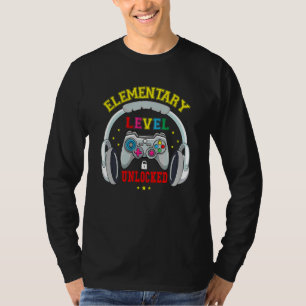 T-shirt Niveau Élémentaire Débloqué Jeu Vidéo Retour À L'é