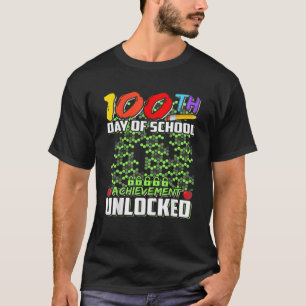T-shirt Niveau Enfant 100 Jours D'école Débloqué Vidéo de