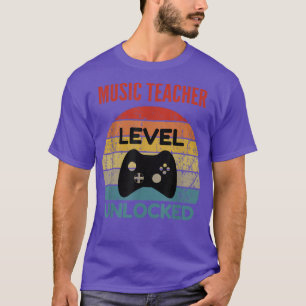 T-shirt Niveau enseignant de musique déverrouillé - Gamer