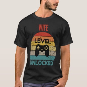 T-shirt Niveau Femme Débloqué Joueur Pour Nouvelle Épous