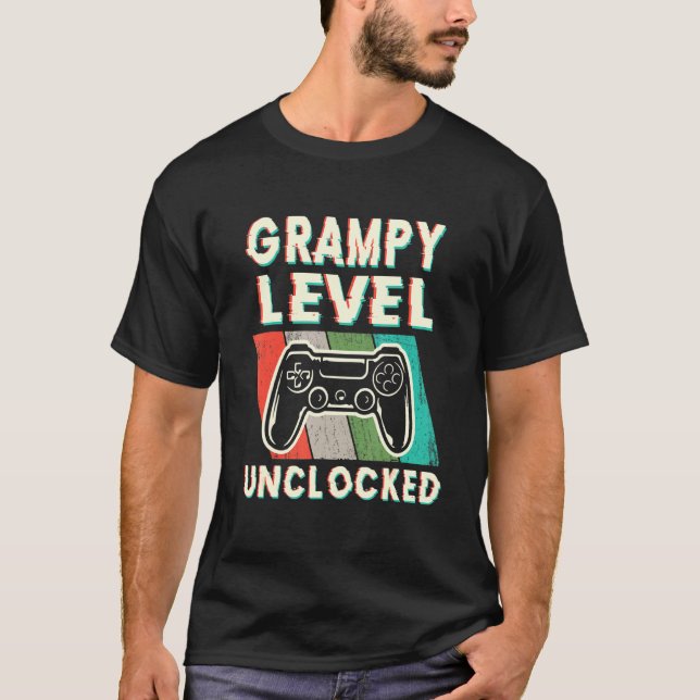 T-shirt Niveau Grampy Des Hommes Déverrouillé Étalé Jusqu' (Devant)