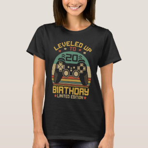 T-shirt Niveau jusqu'à 20 Retro 20e anniversaire Gamer Dec