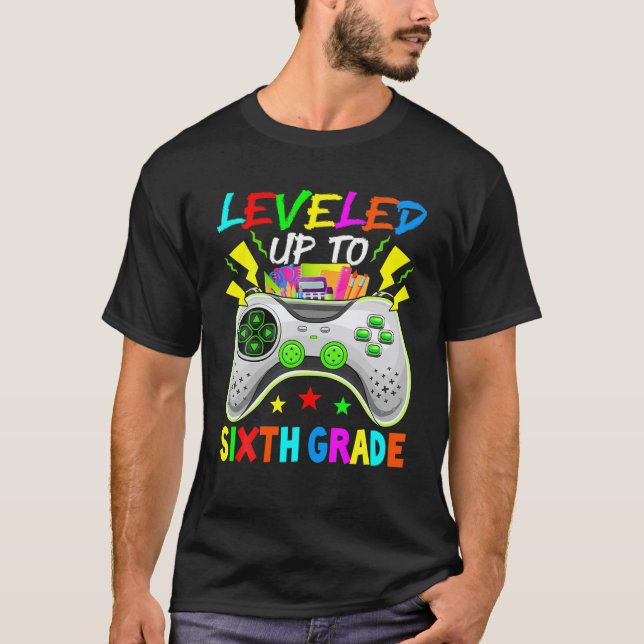 T-shirt Niveau Jusqu'À 6E Année Jeu Vidéo D'Anniversaire T (Devant)