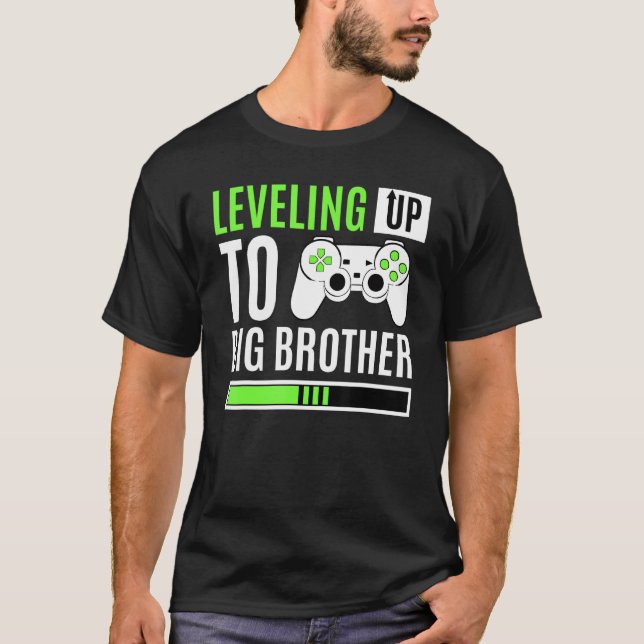 T-shirt Niveau Jusqu'À Big Brother Jeu Bébé Genre Anno (Devant)