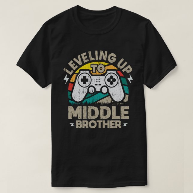 T-shirt Niveau Jusqu'À Moyen Frère Funny Jeu De Joueur (Design devant)