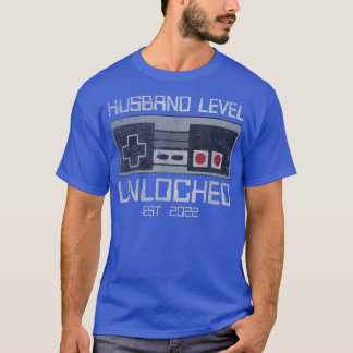 T-shirt Niveau Jusqu'Au Mari 2022 Leveled Up Bachelor Pa